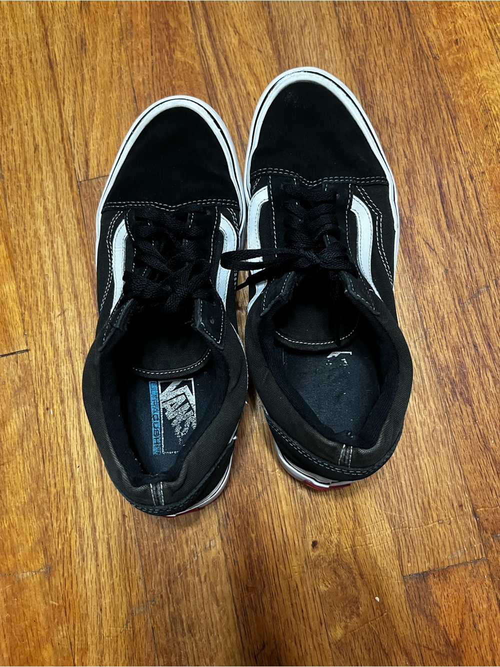 Vans Black and White Low-Top Skate Sneakers